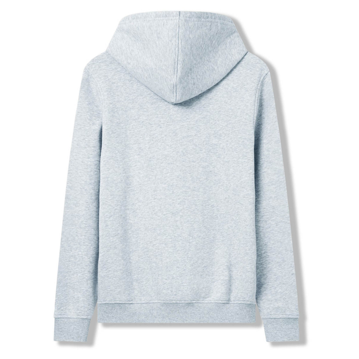 The light gray Women Rakaia 2.0 Hoodie by Canterbury is shown from the back, highlighting its long sleeves, ribbed cuffs, and minimalist design—an ideal choice for anyone seeking a stylish and comfortable women’s rugby hoodie.