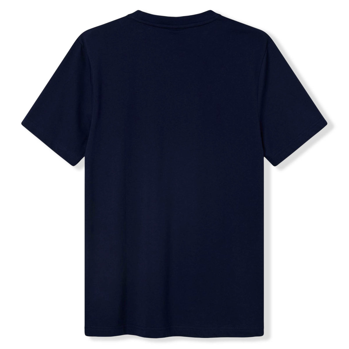 The Canterbury Rakaia 2.0 T-shirt by Canterbury is shown laid flat from the back against a white background. Inspired by classic New Zealand rugby apparel, this style reflects the timeless look of a traditional Canterbury rugby shirt.