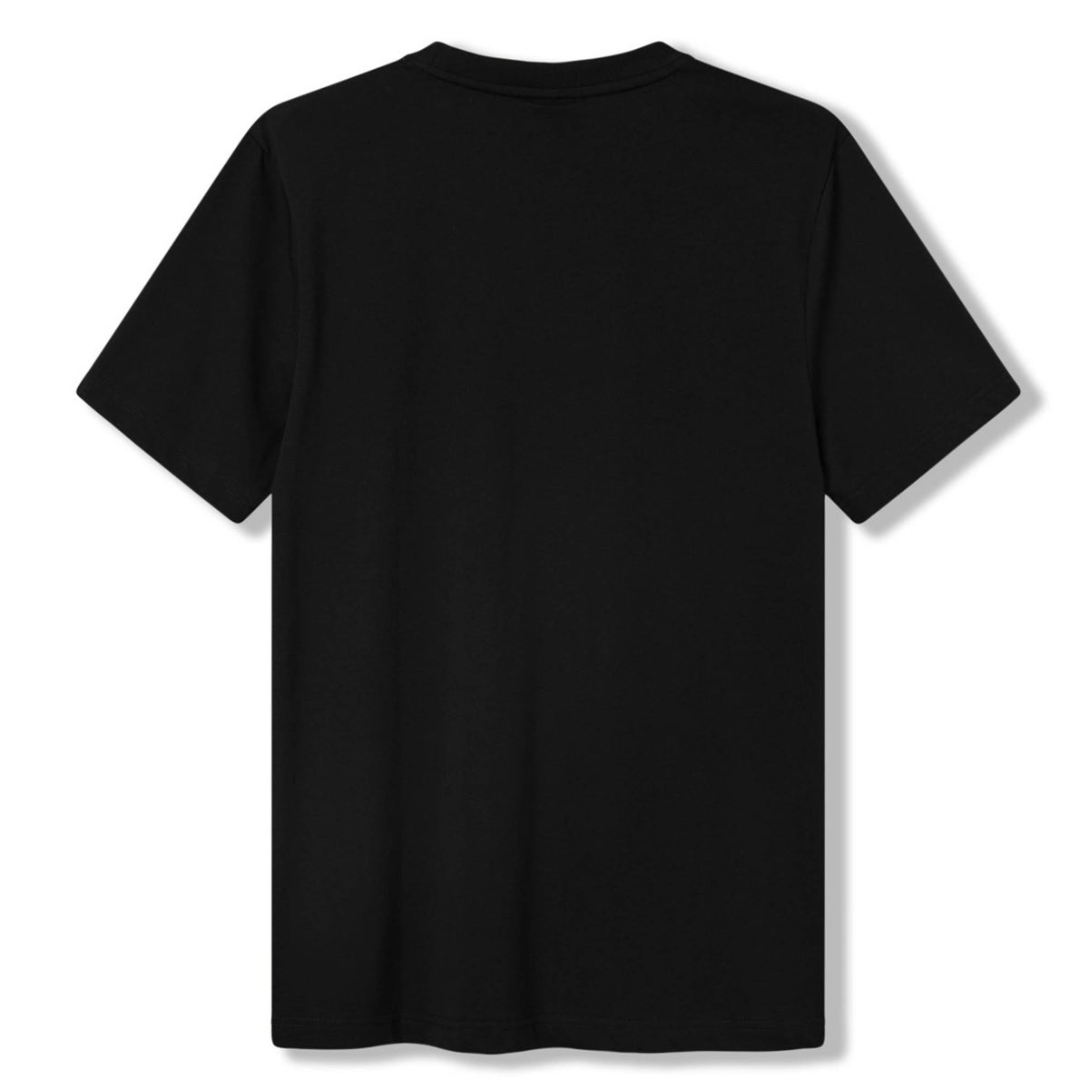 The Canterbury Rakaia 2.0 T-shirt by Canterbury is displayed laid flat with the back facing up against a white background, showcasing the enduring style of New Zealand rugby apparel. This classic short-sleeved shirt embodies the spirit of traditional sportswear, making it a versatile addition to any wardrobe.