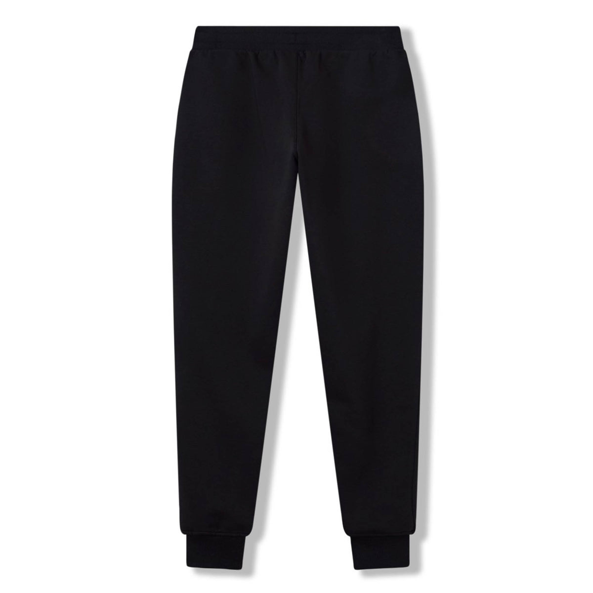 The Canterbury Rakaia 2.0 Fleece Pant by Canterbury features an elastic waistband and cuffs, shown laid flat against a white background—perfect for anyone looking for comfortable and stylish men’s track pants.