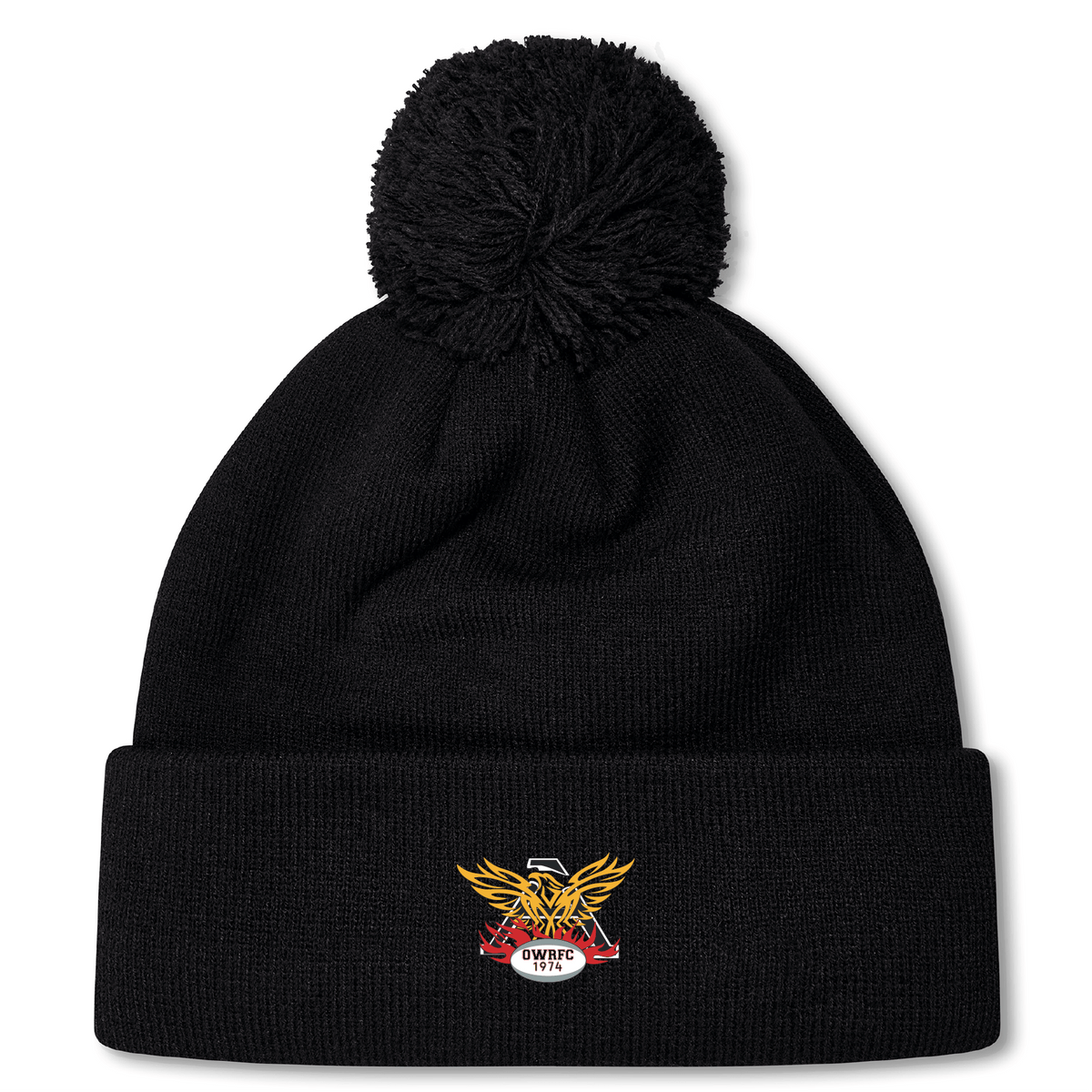 Atlanta Old White Rugby Pom Pom Beanie by Canterbury