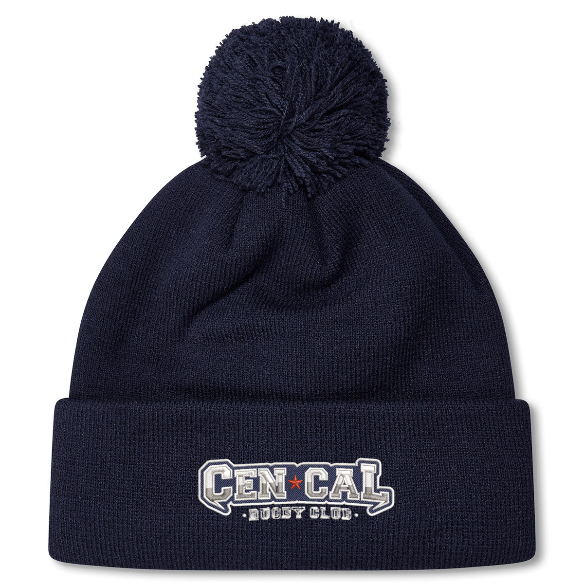 Stay warm in style with the CenCal Rugby Pom Pom Beanie by Canterbury, featuring fleece lining, a pom-pom top, and "CEN CAL RUGBY CLUB" embroidered on the front—perfect for any rugby fan. Brand: EMB Canterbury.