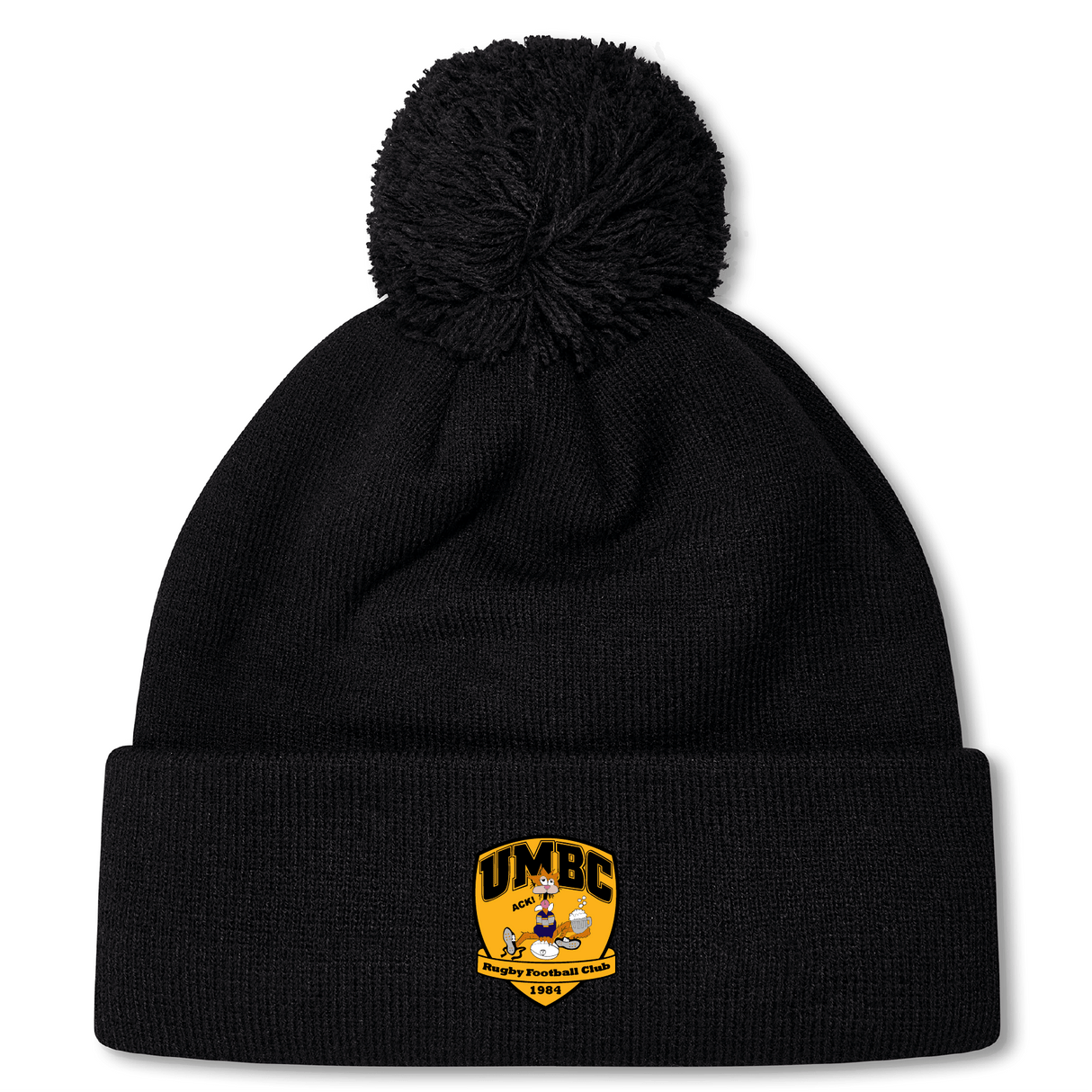 University of Maryland Baltimore County Rugby Pom Pom Beanie by Canterbury
