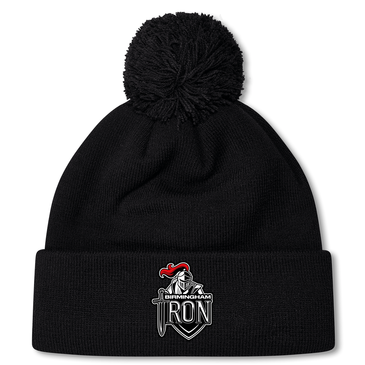 Stay warm in style with the EMB Canterbury Birmingham Iron Women's Football Pom Pom Beanie by Canterbury, featuring a cozy fleece lining and team logo patch on front.