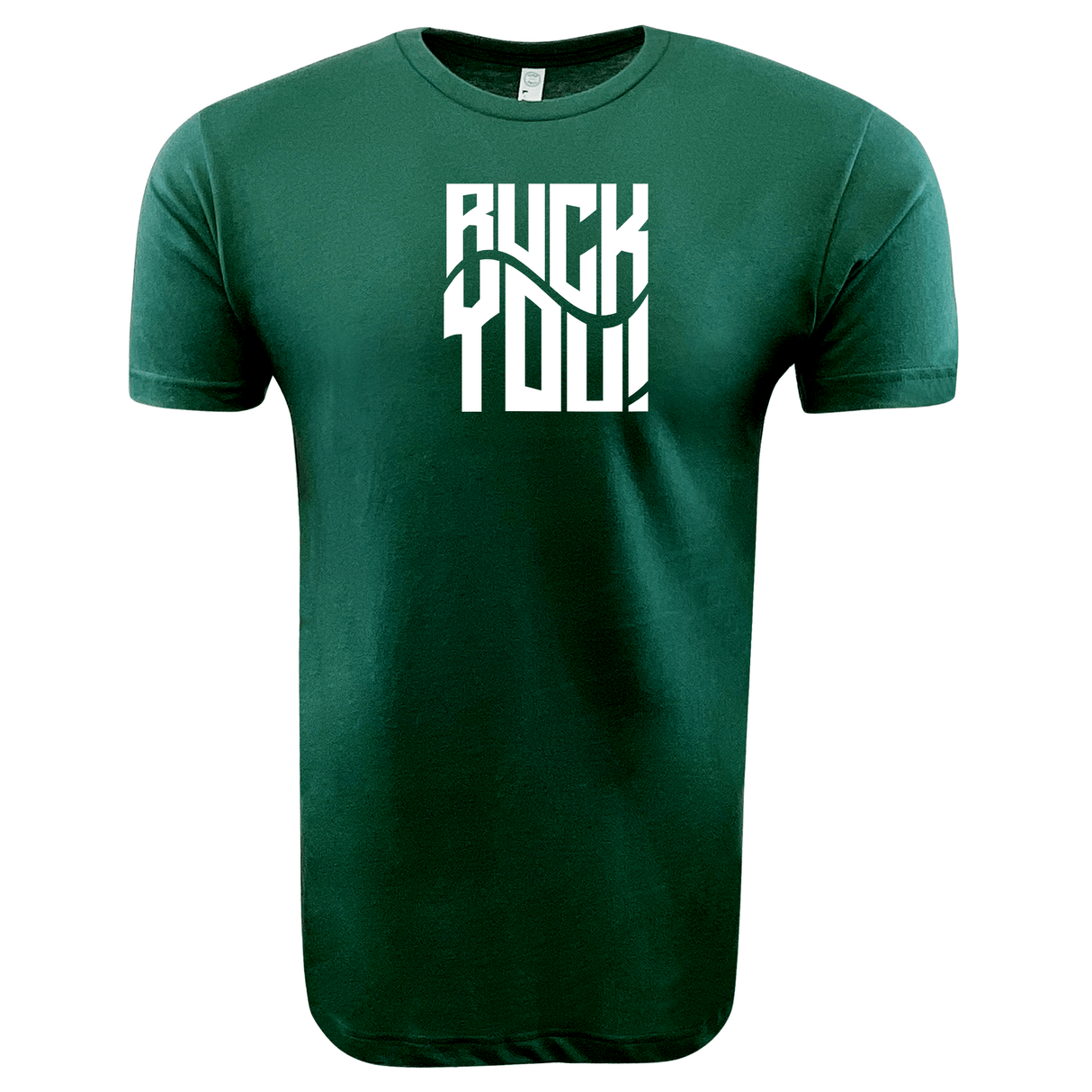 Green t-shirt with the words "RUCK YOU!" printed in bold, white letters on the front. Just in from our WRS LAT 99 Collection, this supersoft tee combines comfort with a statement. Introducing the Ruck You! Supersoft Tee - 99 Collection!