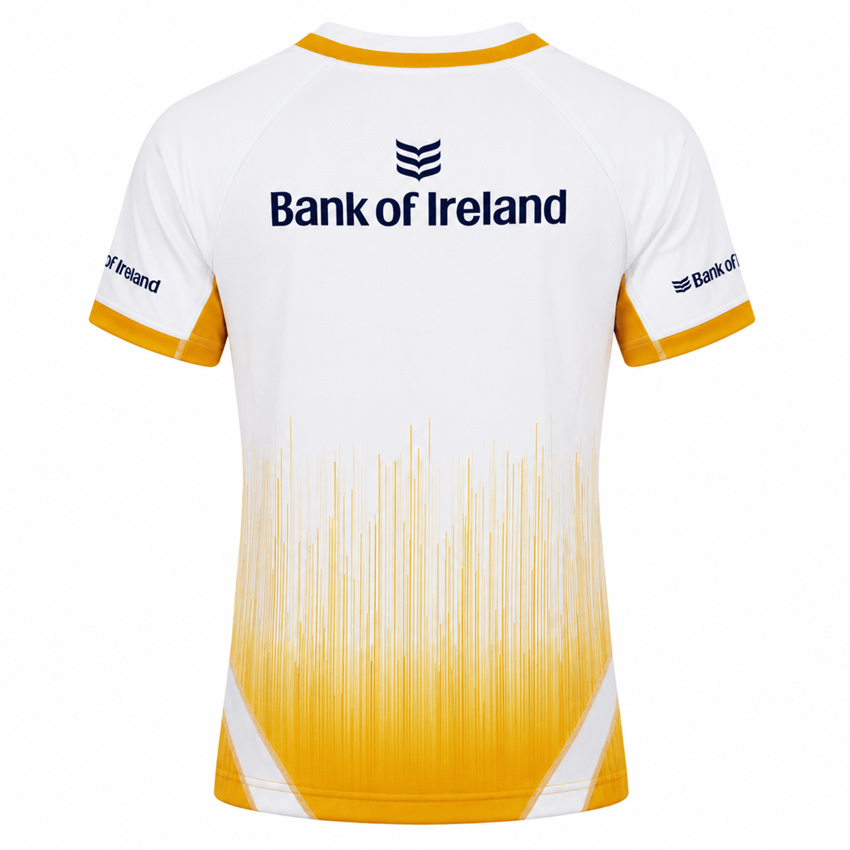 Back view of the Castore Leinster 25/26 Away Pro Shirt, crafted from high-performance technical fabric, featuring the "Bank of Ireland" logo on the upper back and sleeves.