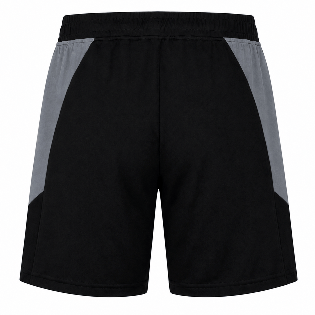 Saracens 24/25 Pro Players Gym Training Shorts by Castore, featuring gray side panels, are displayed from the back against a white background.