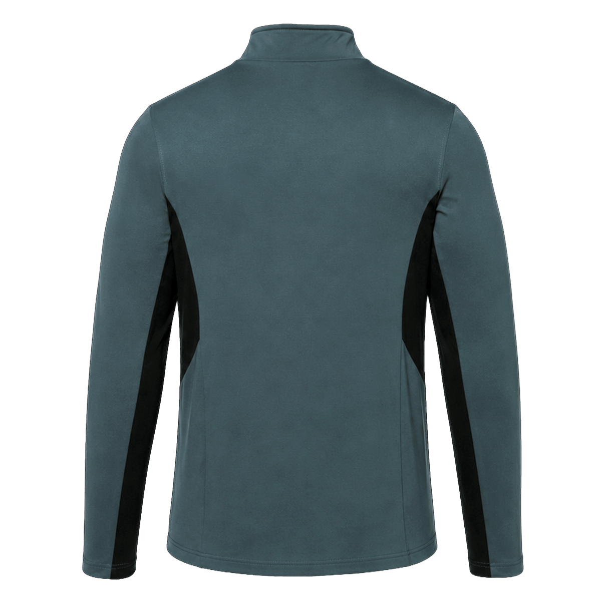 The Castore Bath 24/25 Pro Players 1/4 Zip Midlayer is shown from the back in teal with black side panels, displayed against a plain white background.