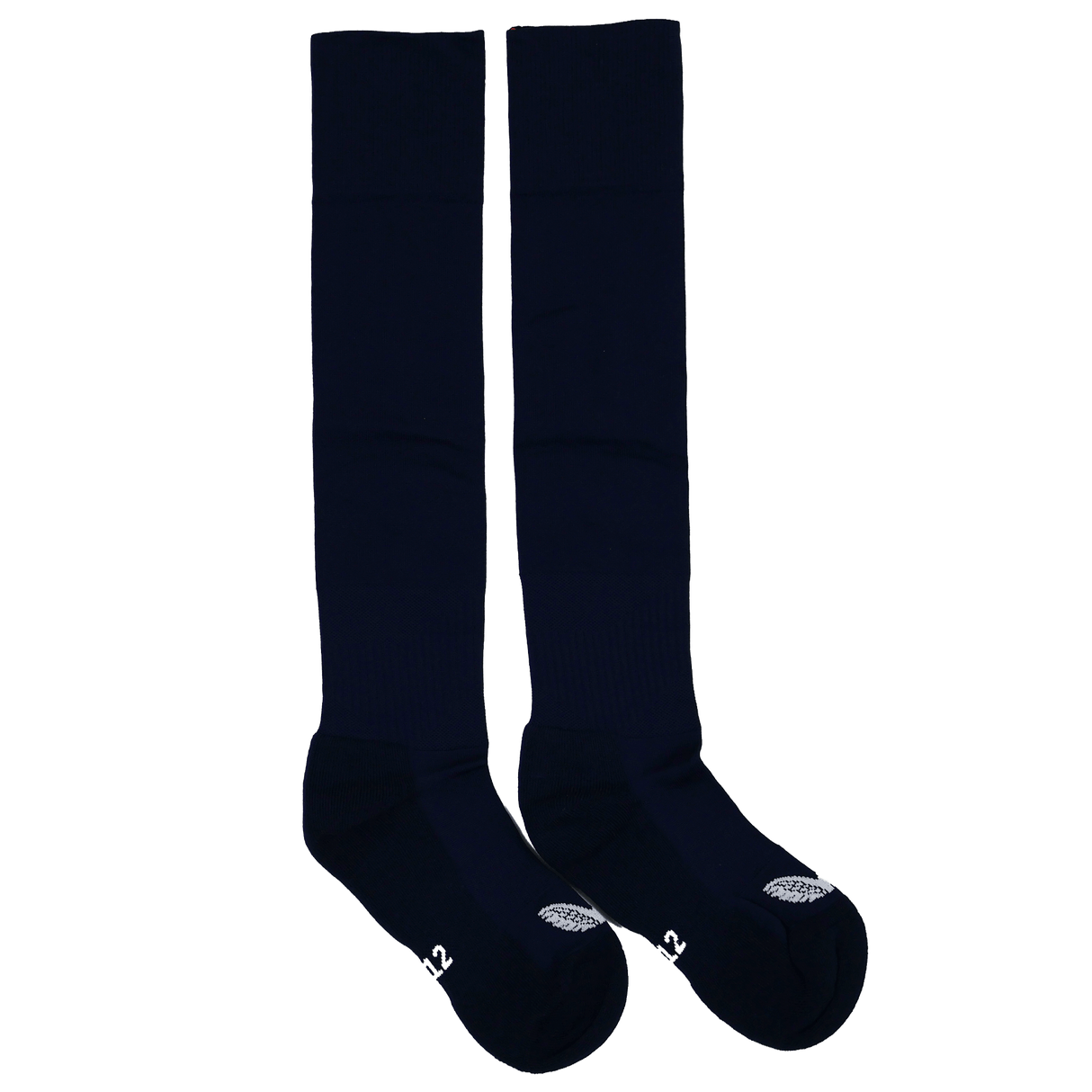 A pair of USA Rugby 22/23 Home Socks by Castore in black, laid flat on a white background.