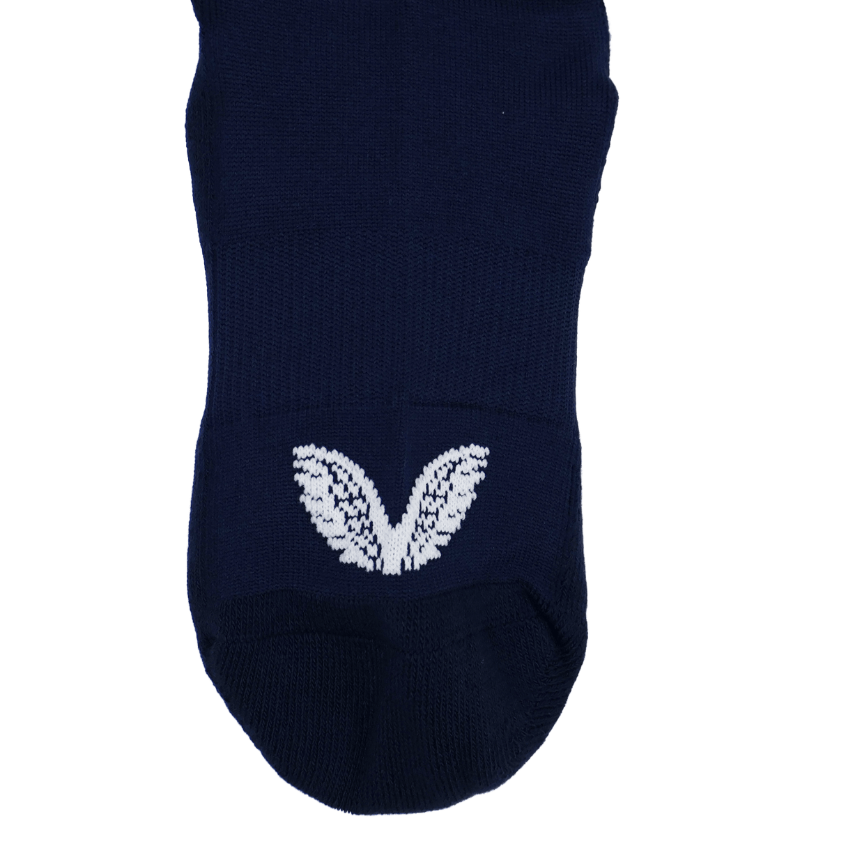 The USA Rugby 22/23 Home Socks by Castore are navy blue with a white, wing-shaped design on top, reflecting classic USA Rugby style.