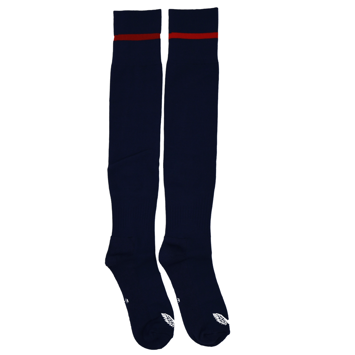 Show your Eagles pride with the USA Rugby 24/25 Home Socks by Castore—long navy blue socks featuring a single red stripe near the top, perfect for dedicated fans.