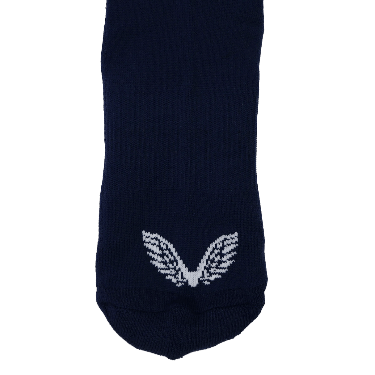 The USA Rugby 24/25 Home Socks by Castore, in navy blue with a white eagle logo near the toe, are ideal for Eagles fans and shown on a plain white background.