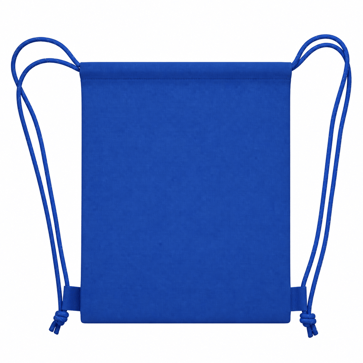 The Leinster 24/25 Drawstring Bag by Castore features a plain royal blue design with matching cords—ideal for fans and athletes as a rugby gym bag.