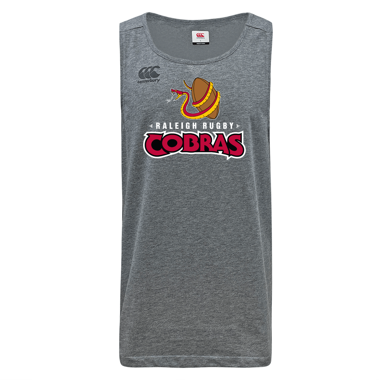 A Raleigh Cobras Rugby Tempo Singlet by Canterbury tank top.