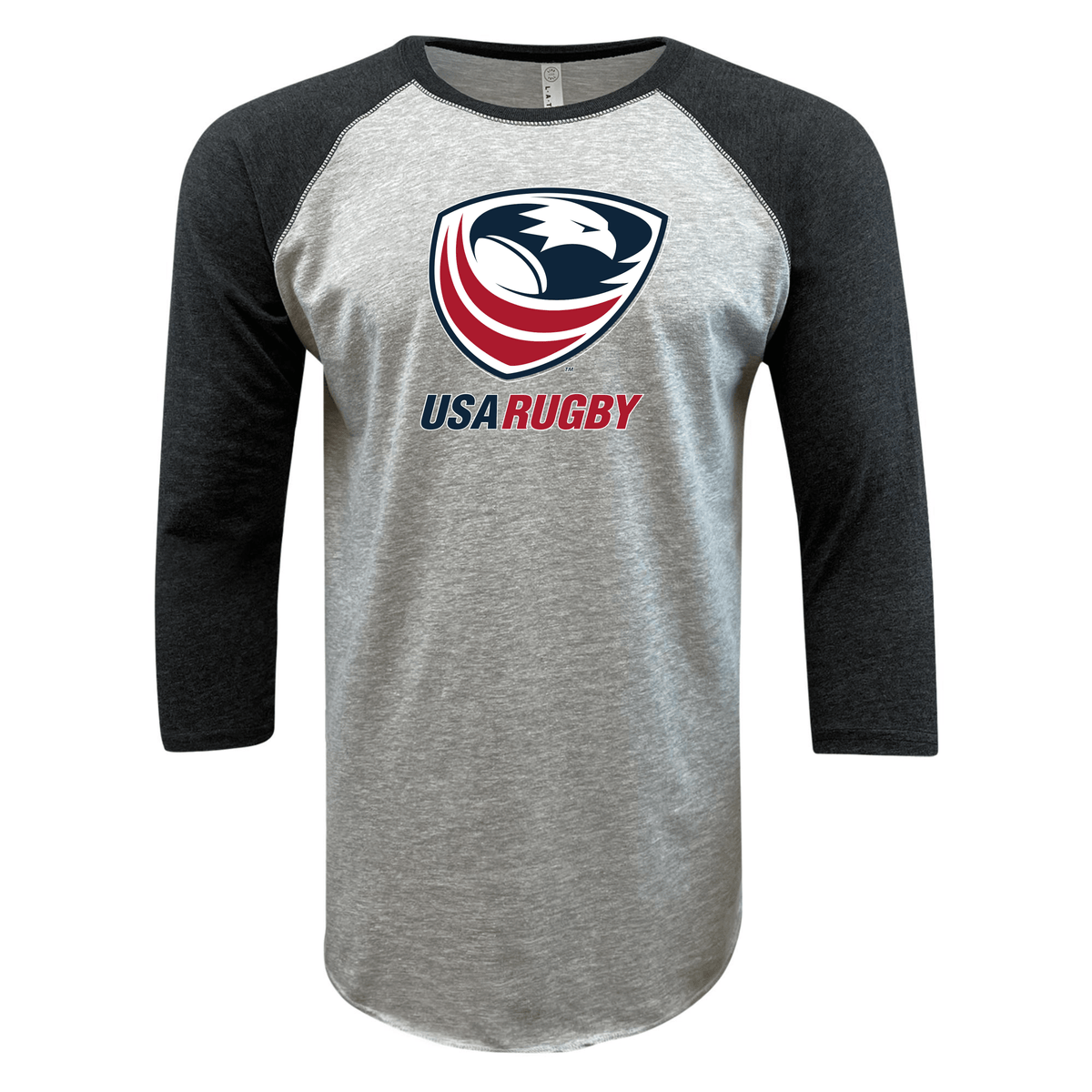 WRS LAT USA Rugby Crest Baseball 3/4 Sleeve T-shirt.
