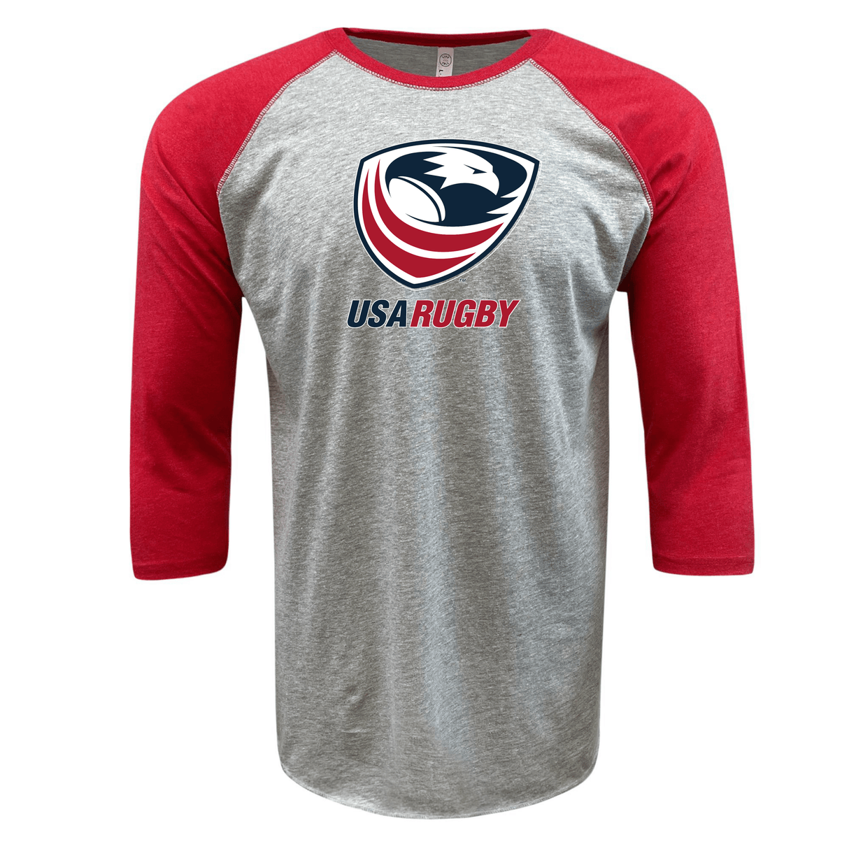 WRS LAT USA Rugby Crest Baseball 3/4 Sleeve T-shirt.