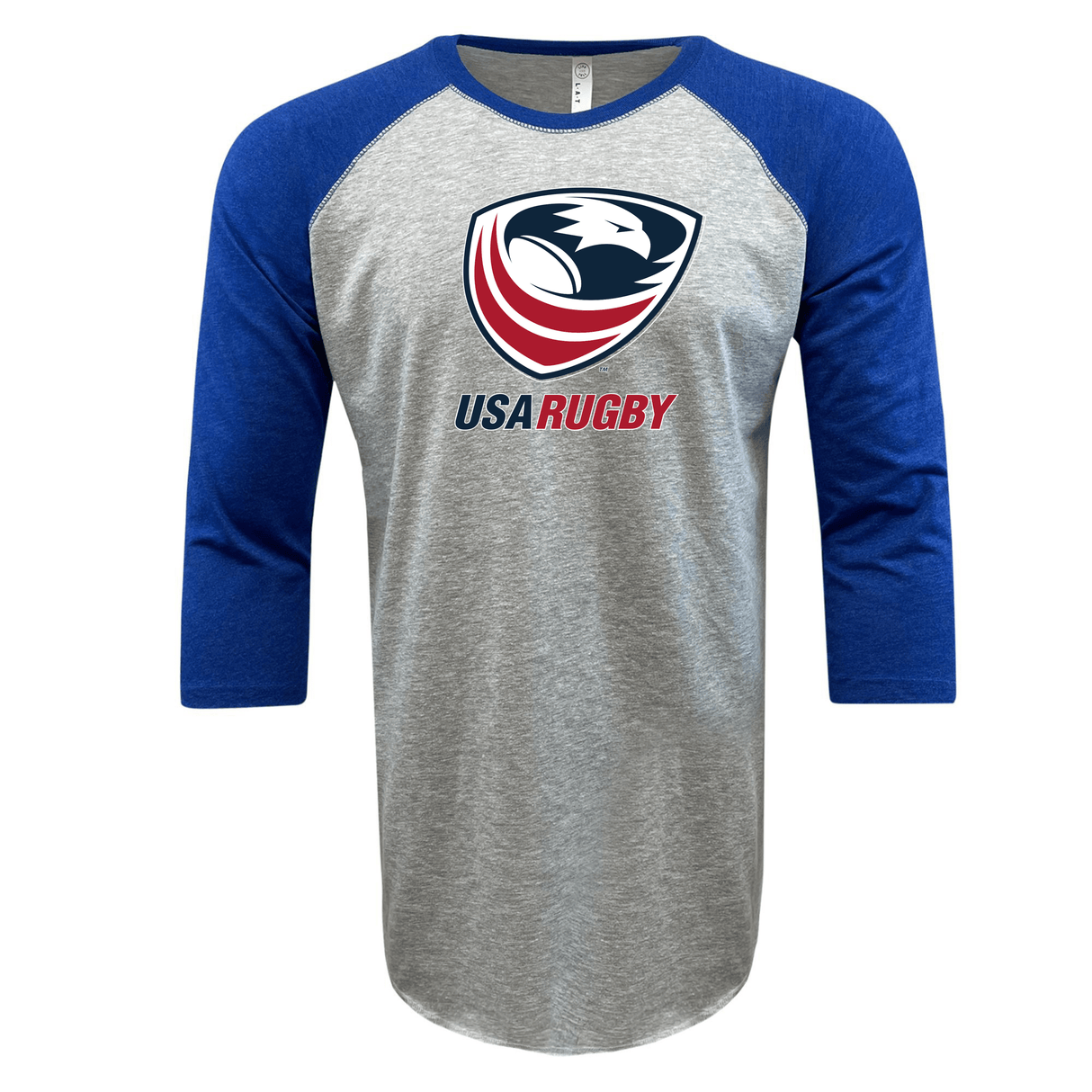 WRS LAT USA Rugby Crest Baseball 3/4 Sleeve T-shirt.