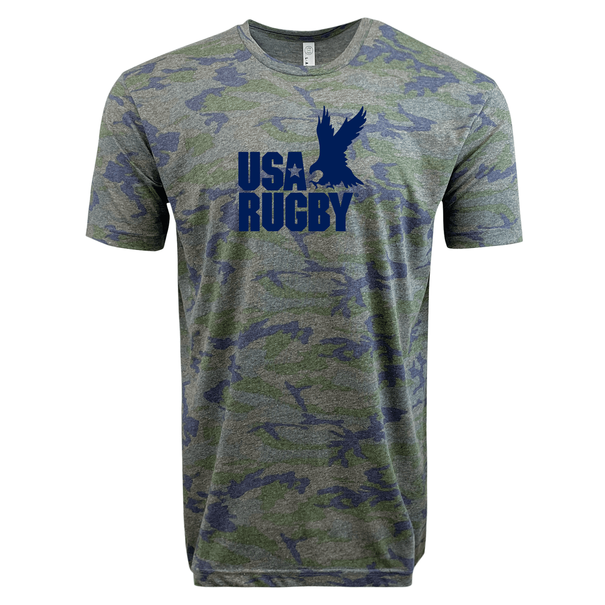 The WRS LAT USA Rugby Tonal Camo Edition Throwback Logo Supersoft Tee.