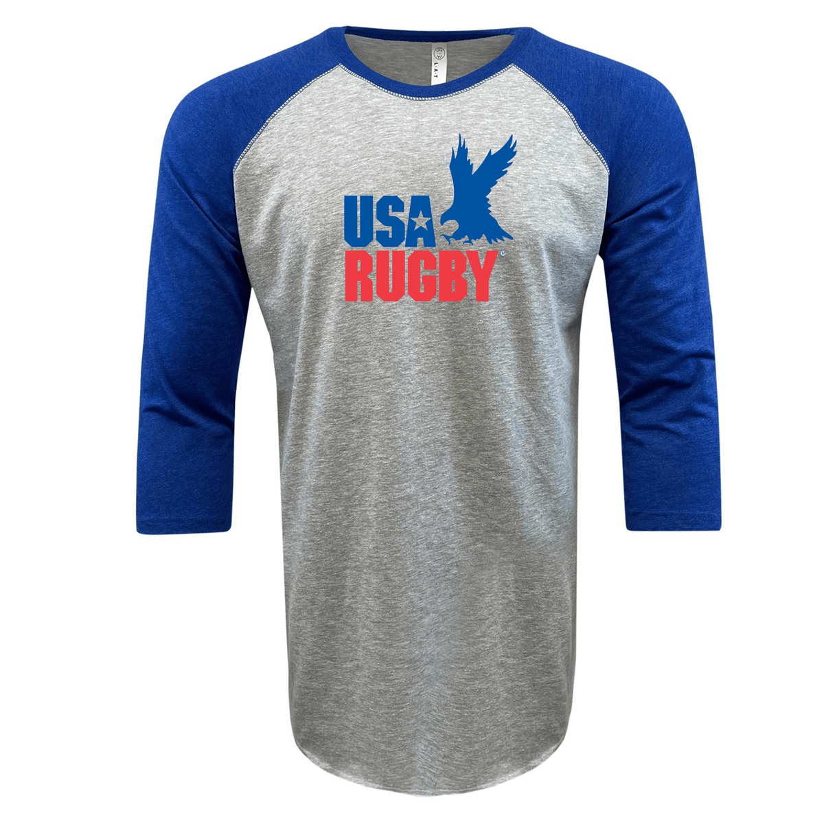WRS LAT USA Rugby Throwback Baseball 3/4 Sleeve T-shirt.