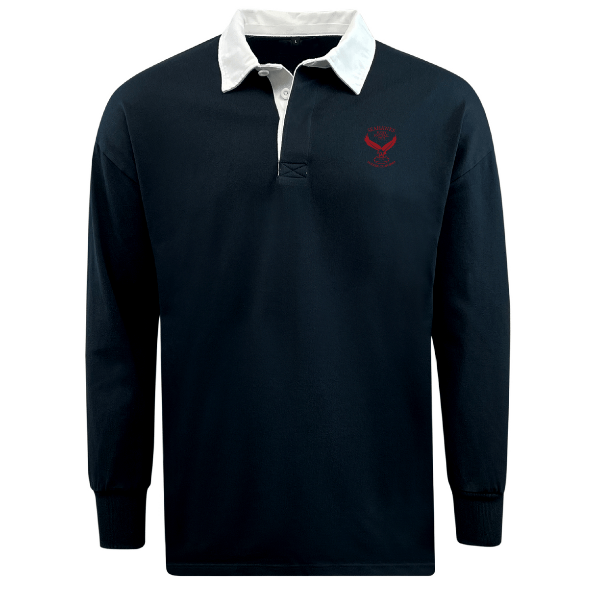 San Jose Seahawks Classic Long Sleeve Solid Rugby Jersey