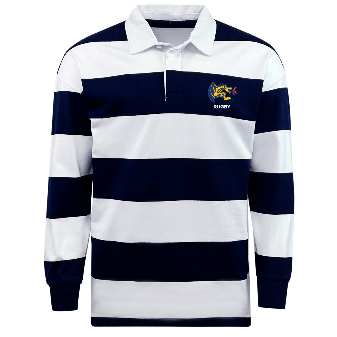 Drexel Rugby Classic Long Sleeve Hooped Rugby Jersey