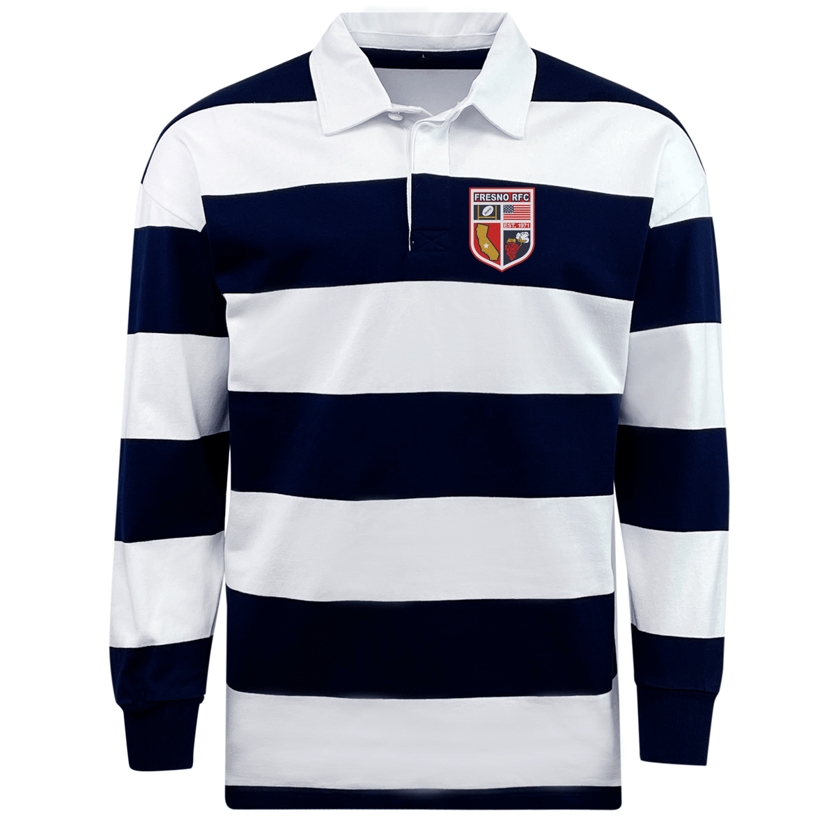 Fresno RFC Classic Long Sleeve Striped Rugby Jersey
