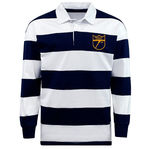 Norfolk Blues Classic Long Sleeve Hooped Rugby Jersey