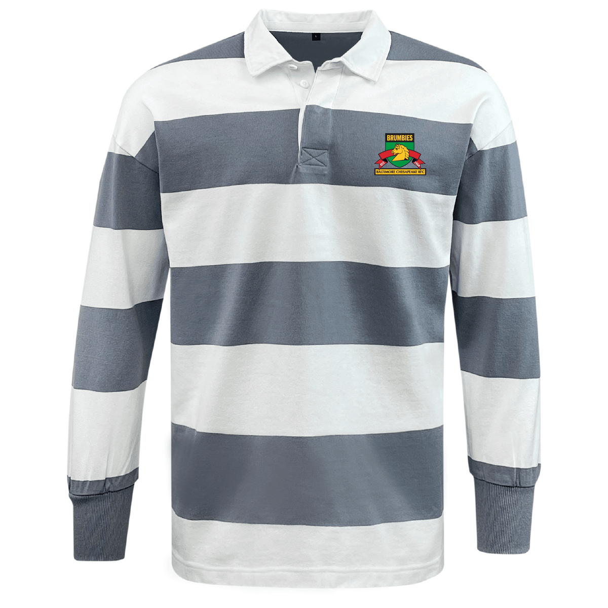 Baltimore Chesapeake Brumbies Classic Long Sleeve Hooped Rugby Jersey