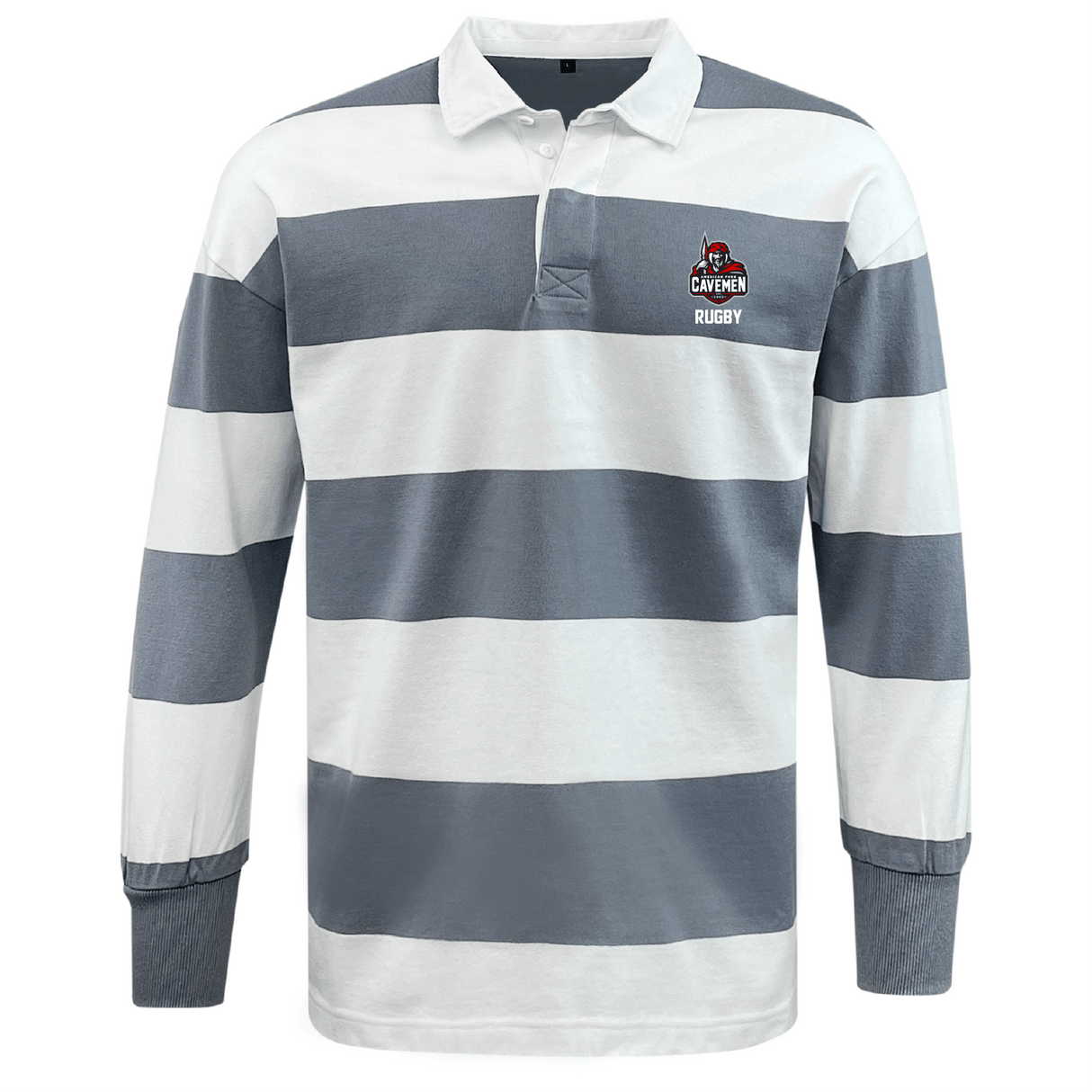 American Fork Cavemen Classic Long Sleeve Hooped Rugby Jersey