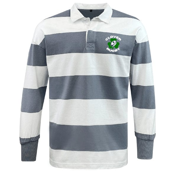 Clover Blue Eagles Rugby Classic Long Sleeve Hooped Rugby Jersey