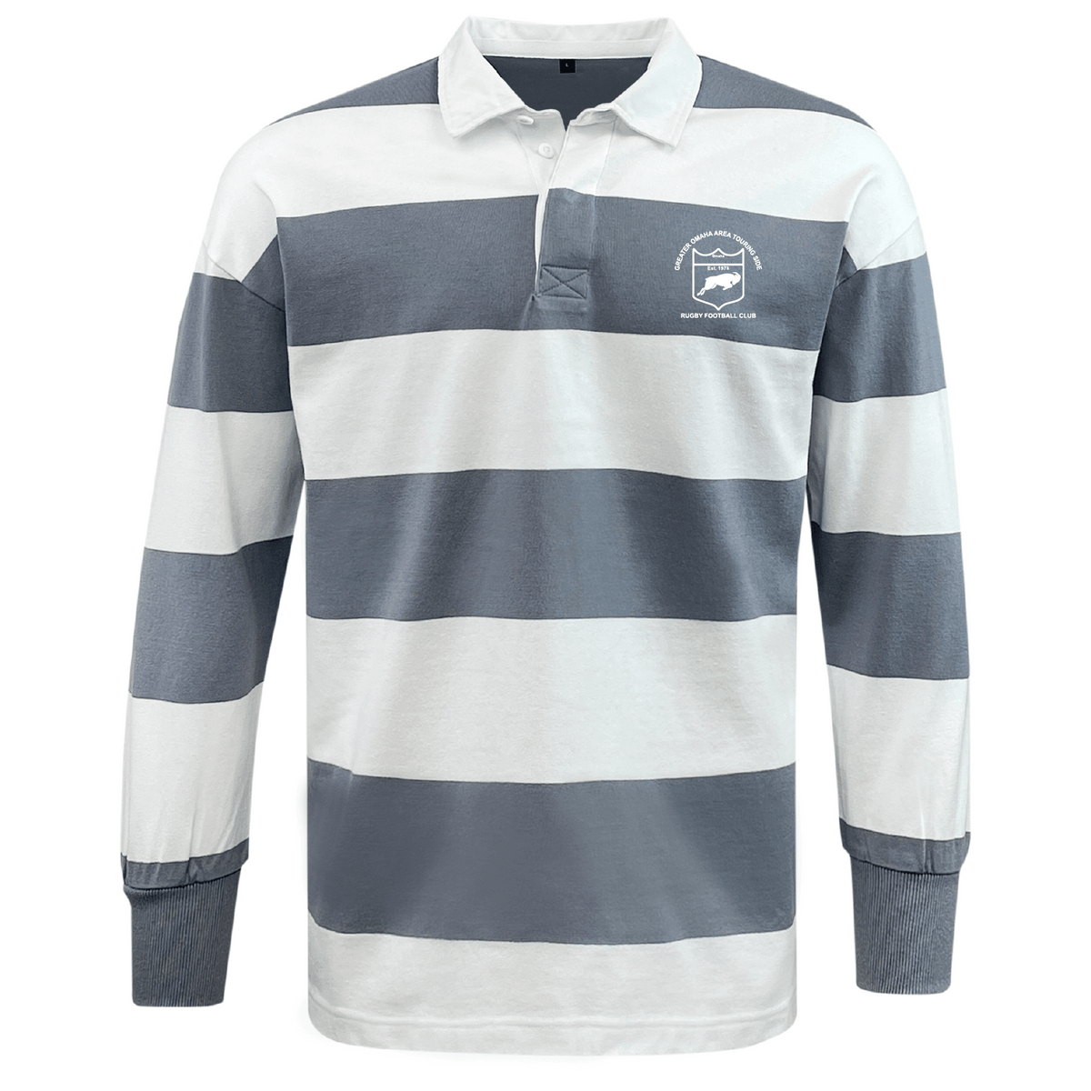 Omaha GOATS Rugby Classic Long Sleeve Hooped Rugby Jersey