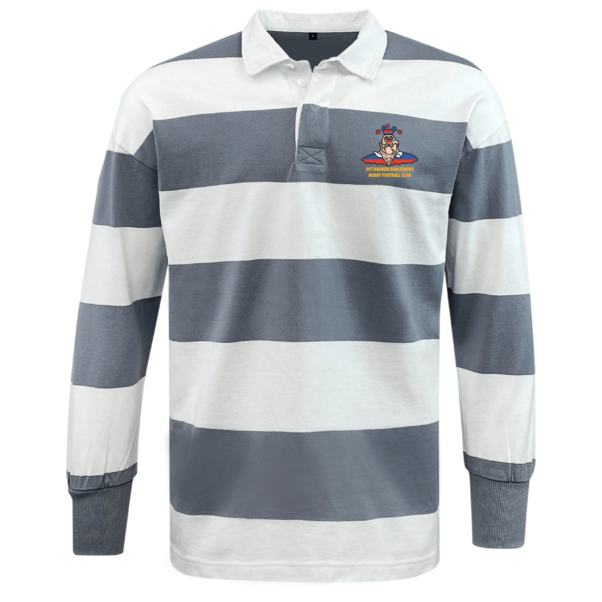 Pittsburgh Harlequins Rugby Classic Long Sleeve Hooped Rugby Jersey