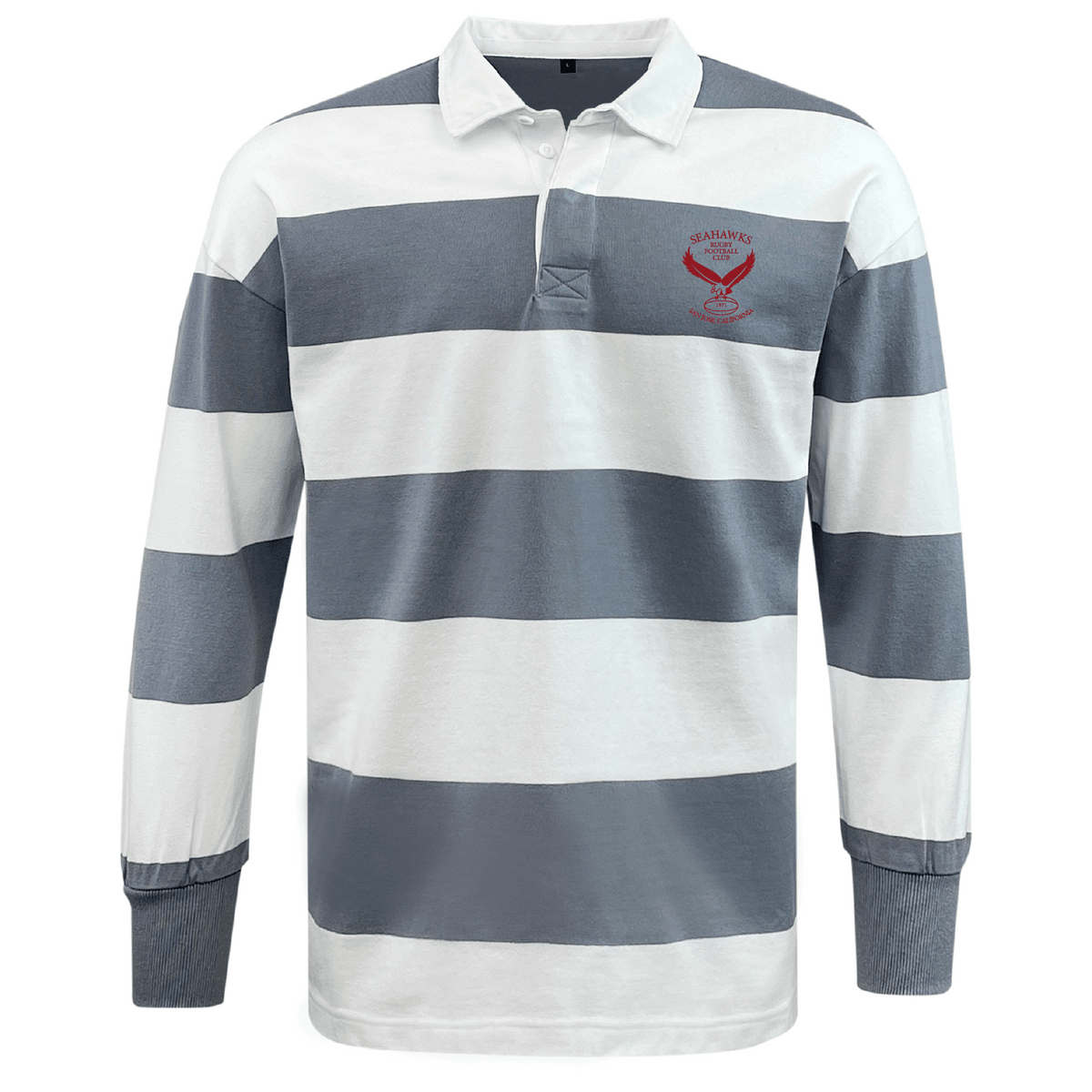 San Jose Seahawks Classic Long Sleeve Hooped Rugby Jersey
