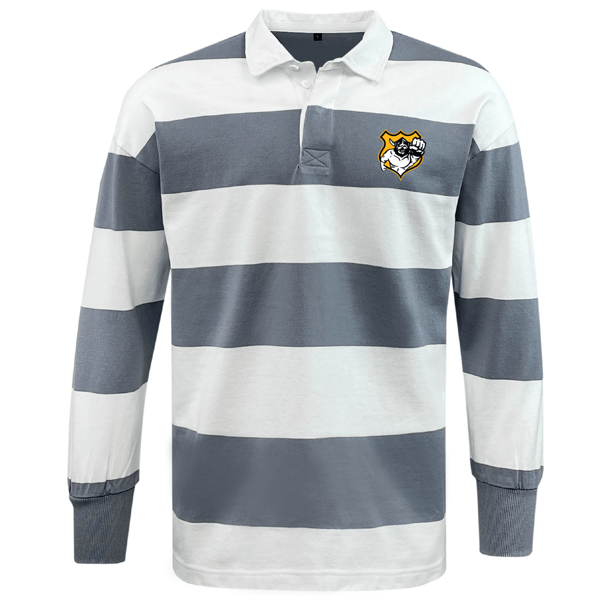 Seattle Vikings Rugby Classic Long Sleeve Hooped Rugby Jersey