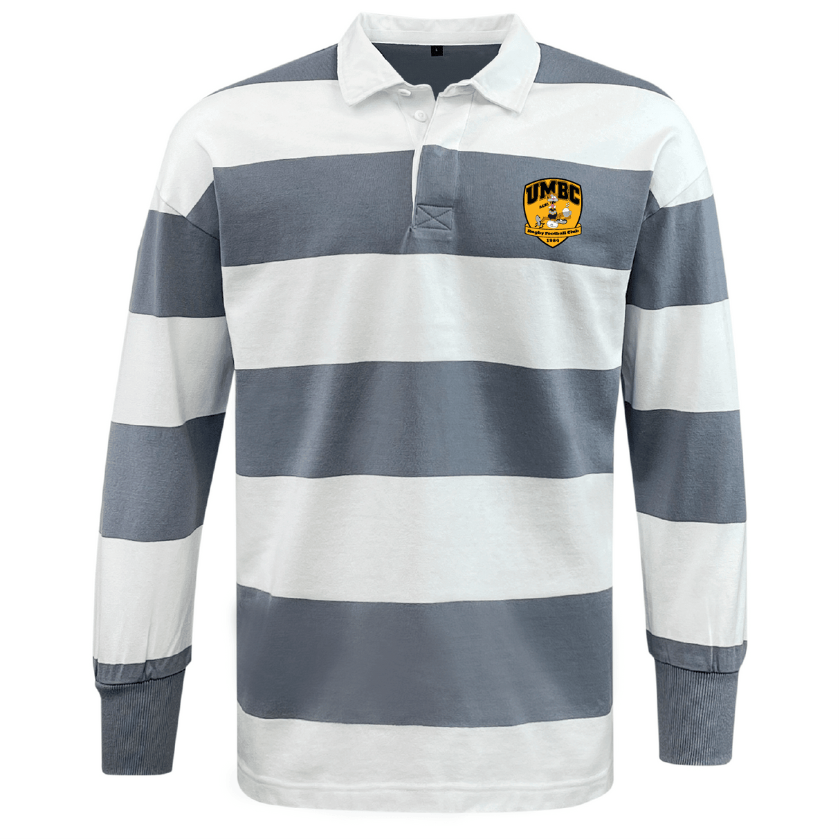 University of Maryland Baltimore County Rugby Classic Long Sleeve Hooped Rugby Jersey