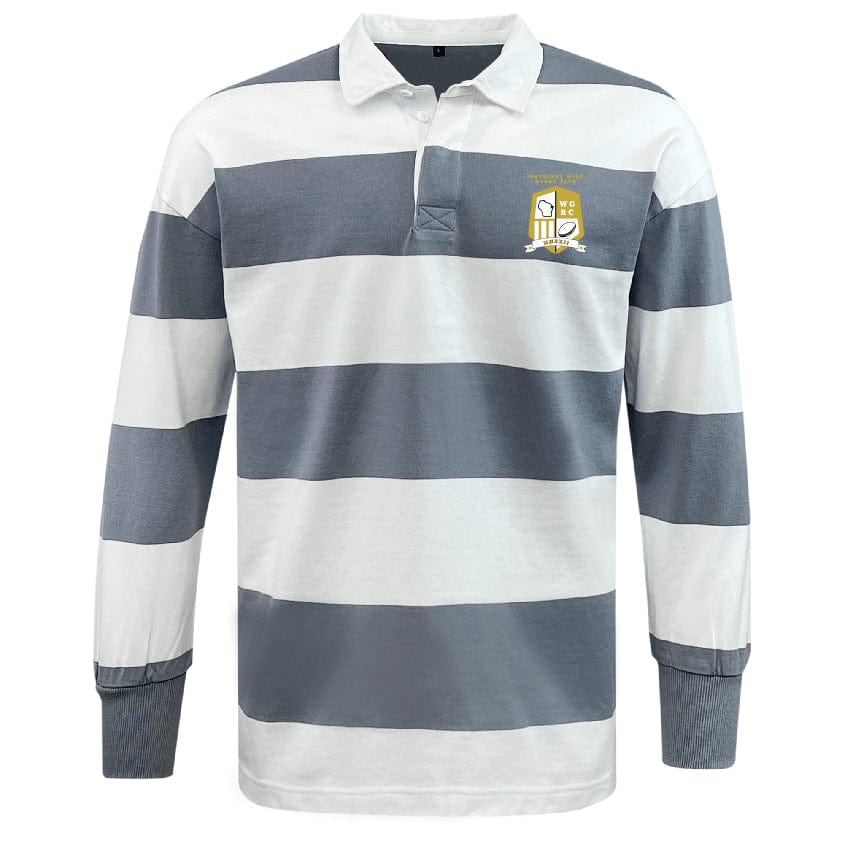 Waukesha Gold Rugby Classic Long Sleeve Hooped Rugby Jersey