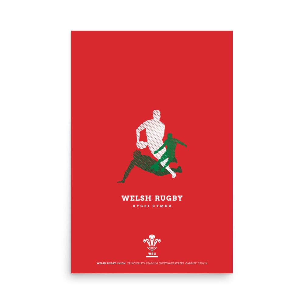 A Wales Rugby 'Player Silhouette' Poster with the words William Rugby on it. (Brand: PF LIC)
