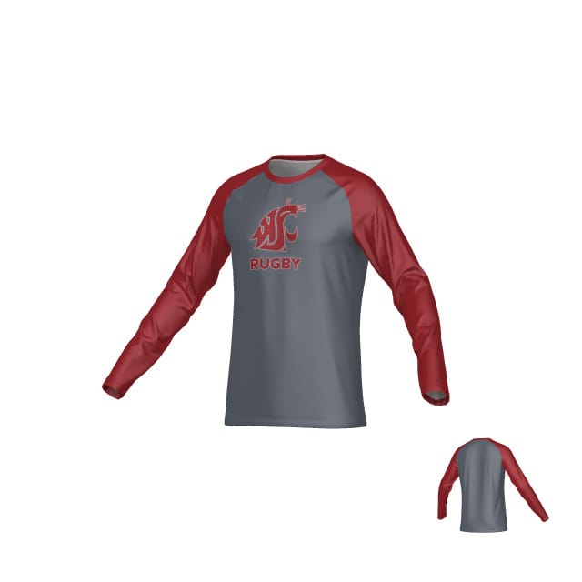 Show your Washington State Rugby pride in the Teamatical Washington State Rugby DNA Sydney LS Crew Tee, a gray long-sleeve performance top with red sleeves, "WSU RUGBY" and cougar logo front graphic, crafted for comfort with moisture-managing fabric.