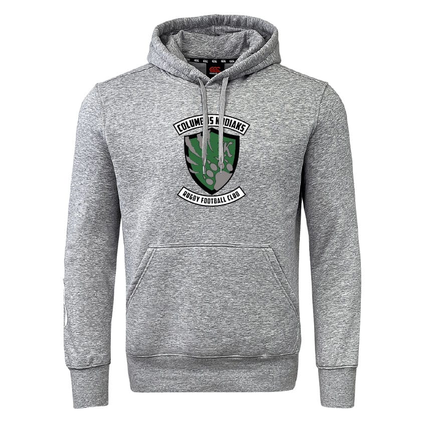 The Columbus Kodiaks Club Hoodie by WRS Canterbury features a front pouch pocket, sleeve branding, and a "Columbus Kodiaks Rugby Football Club" chest crest. Optional customization available for a personalized touch.