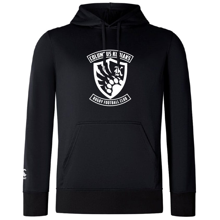 The Columbus Kodiaks Club Lightweight Hoodie by Canterbury, from WRS Canterbury, features the club logo on the chest and a small Canterbury logo on the left sleeve; made to order for comfort and style.