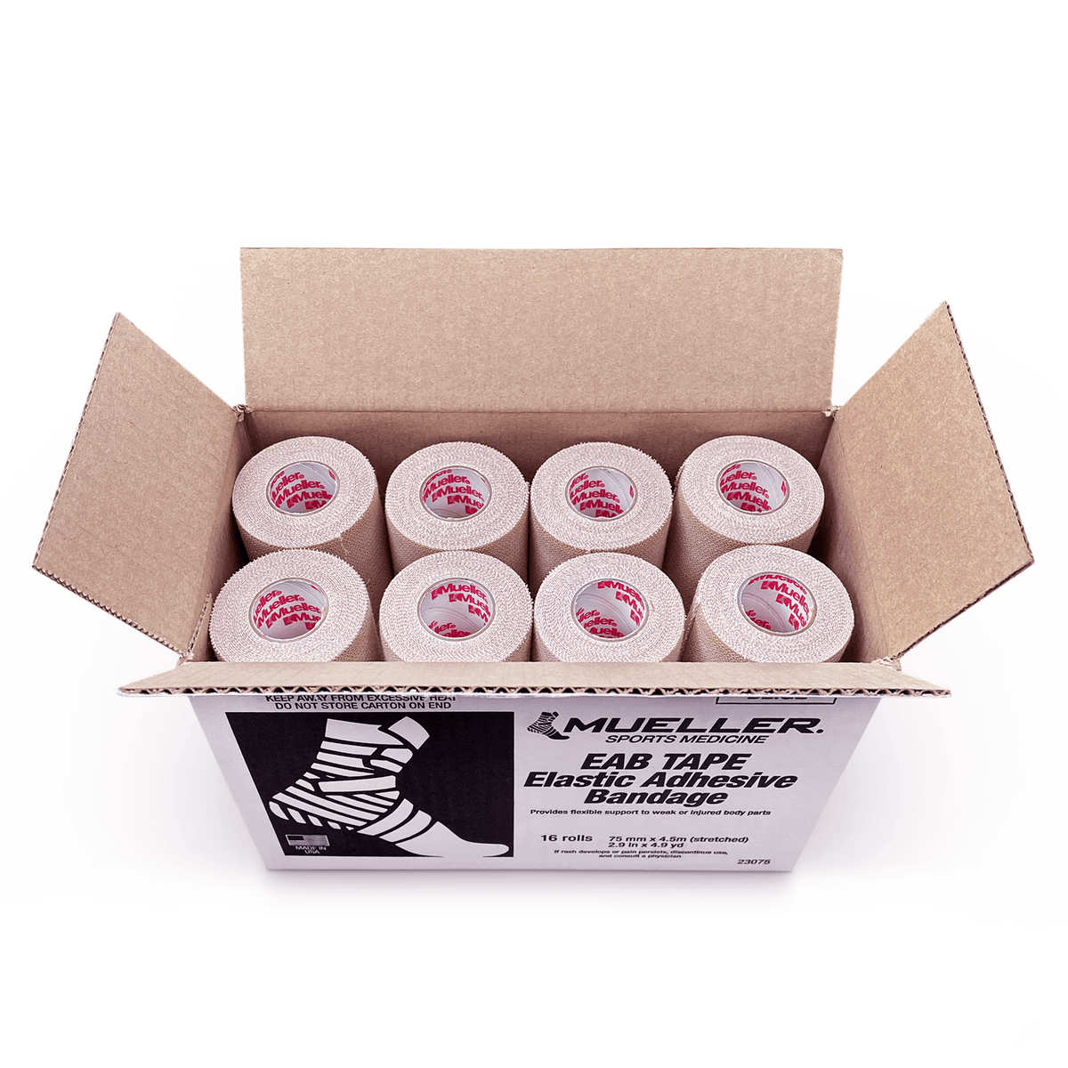 Case of sixteen beige rolls of adhesive bandage tapes.