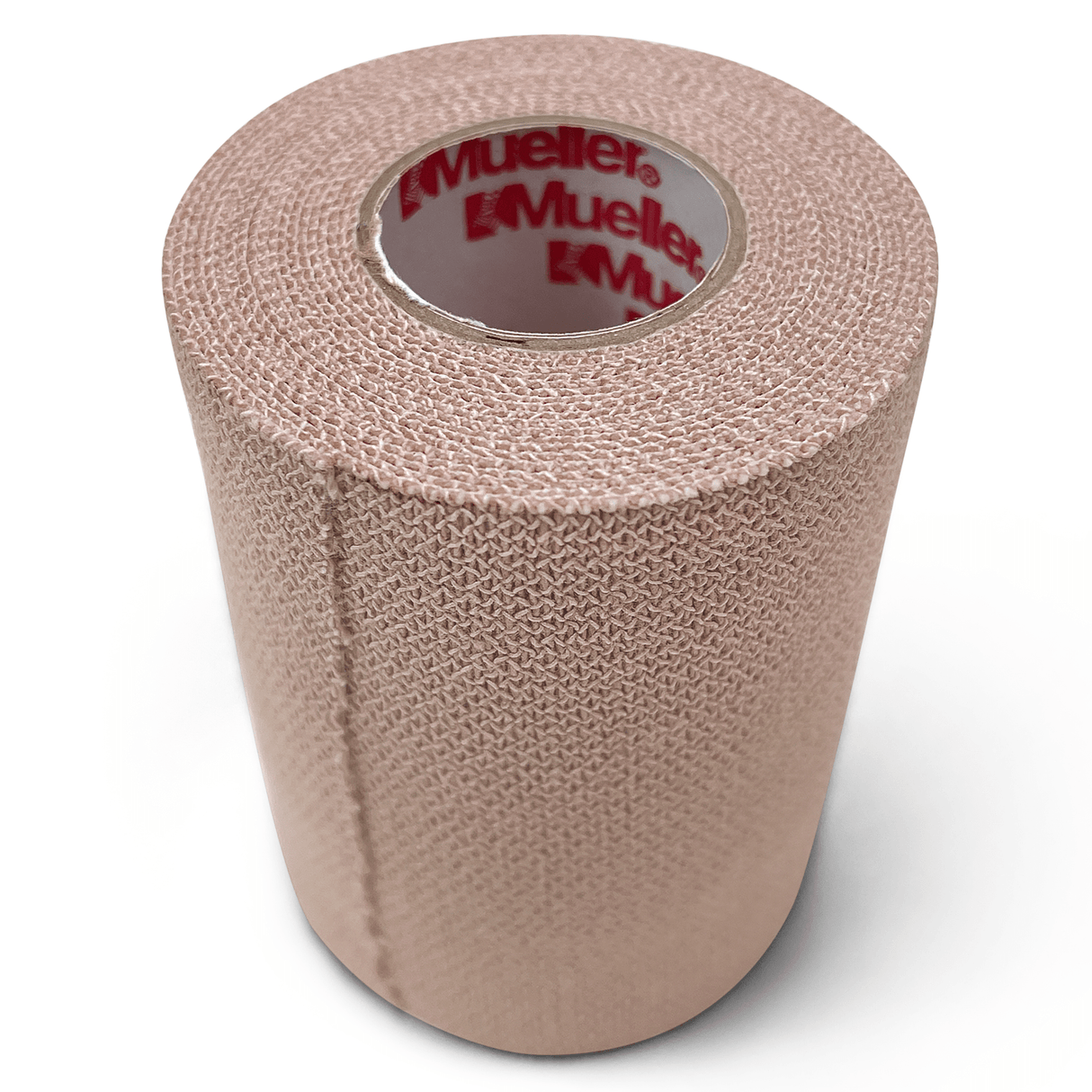 Light tan 3 inch wide adhesive bandage tape.