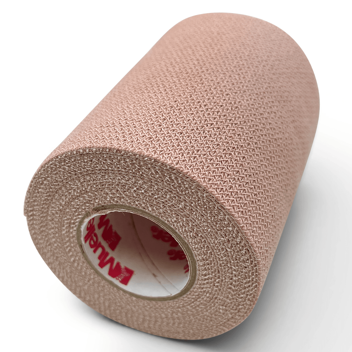 Light tan 3 inch wide adhesive bandage tape.