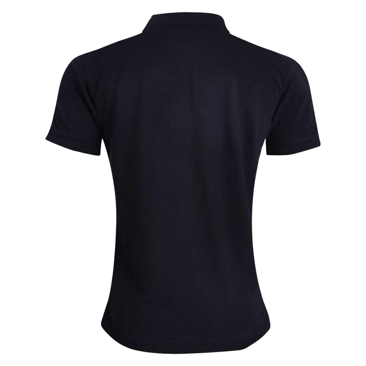 A Palm Beach Panthers Rugby Canterbury Waimak Rugby Polo Black on a green background.