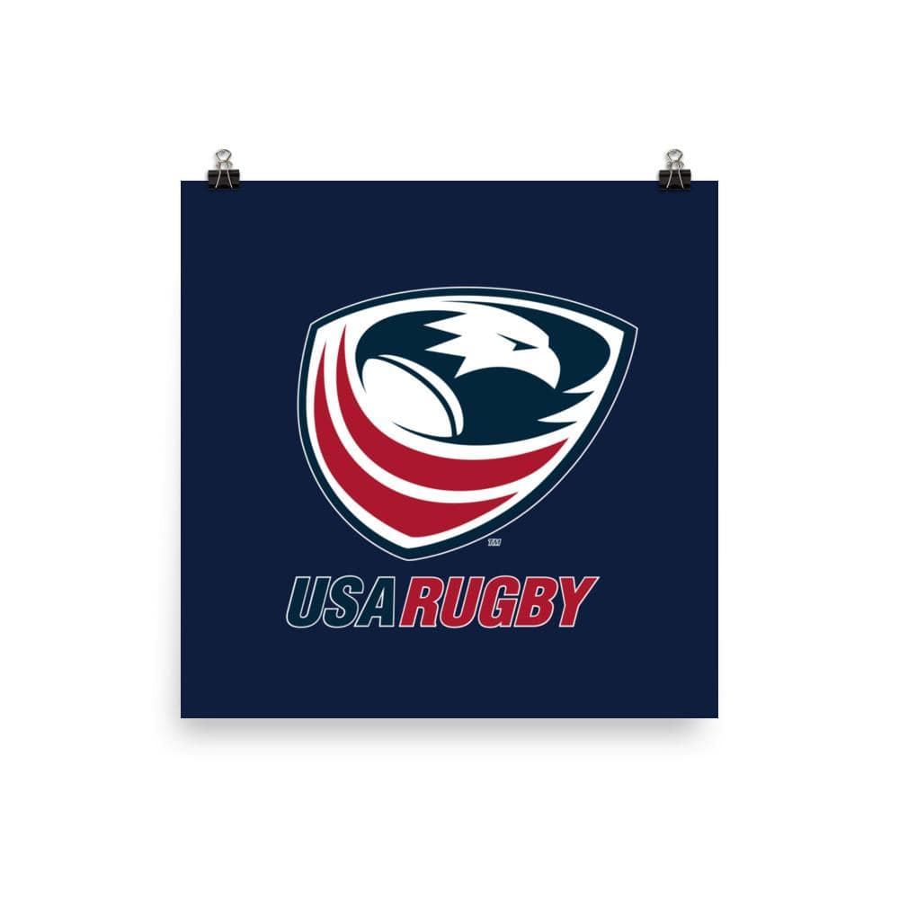 A PF LIC USA Rugby Poster featuring the USA Rugby logo.