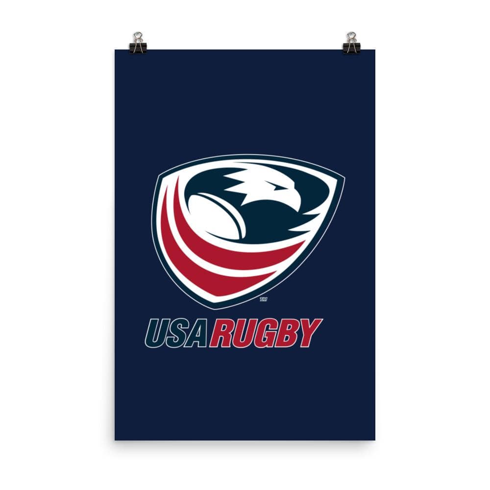 A PF LIC USA Rugby Poster featuring the USA Rugby logo.