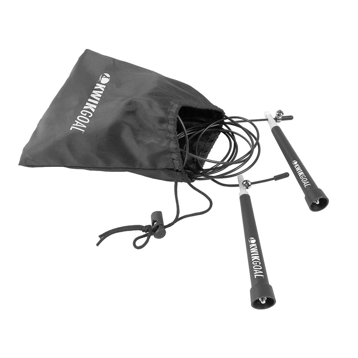 Jump Rope With Black Carry Bag With White Kwik Goal Logo