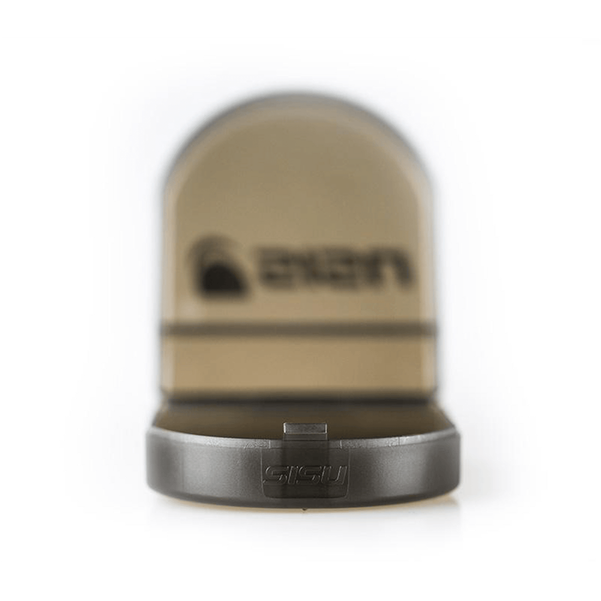 A close up of a SISU Mouthguard Case on a white surface.