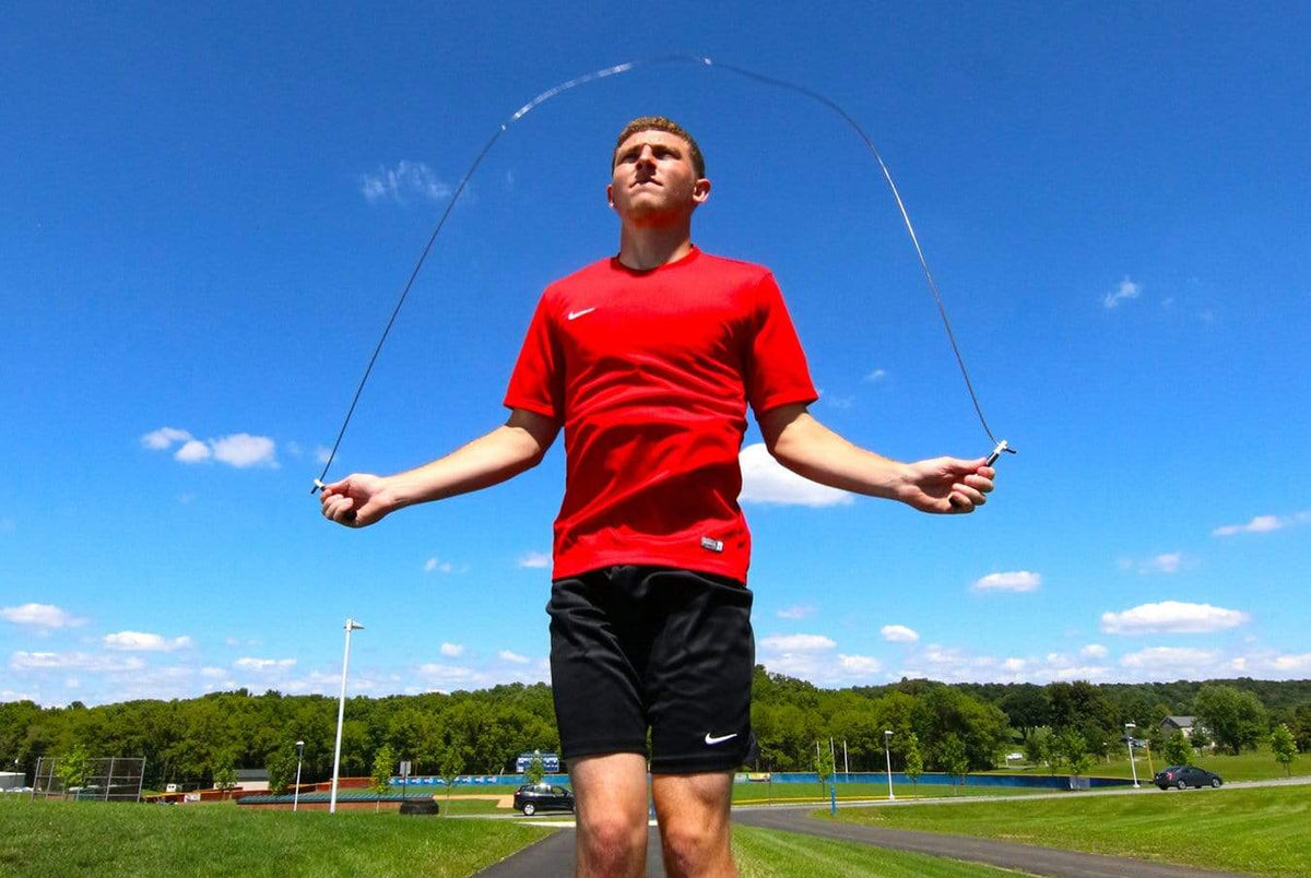 Athlete Demonstrating Usage of Jump Rope