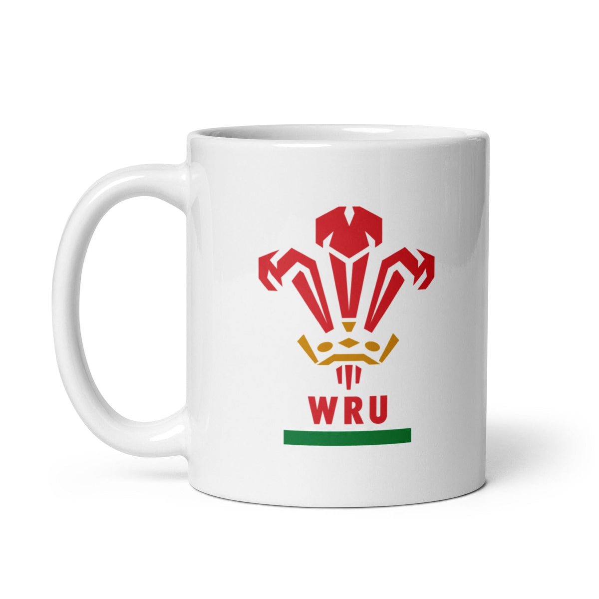 A Wales Rugby Union Mug (11oz) with the words WRU on it.